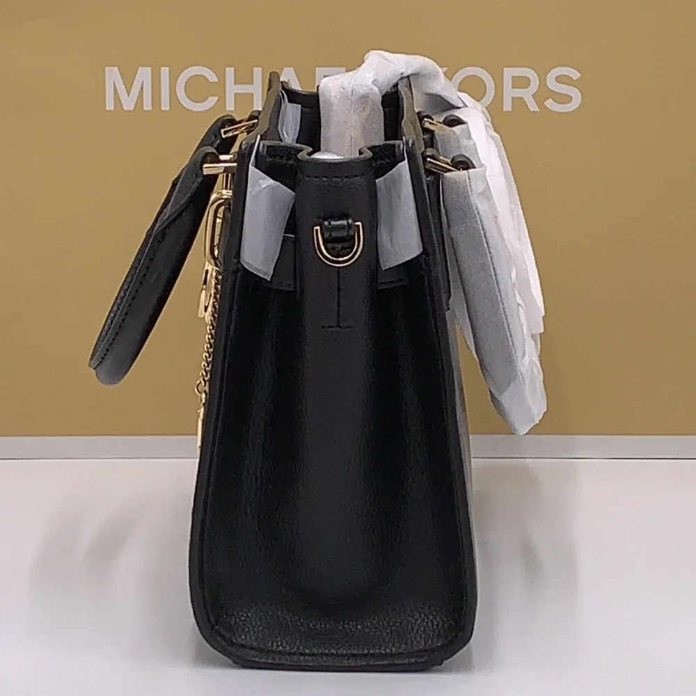 Michael Kors Hamilton Small Satchel Shoulder Crossbody Bag Black Multi NWT